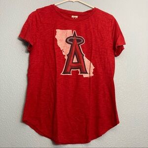 Los Angeles Angels Logo Tee - Red/Blue - Medium
